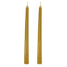 Kit com 2 Velas Brilho Dourado