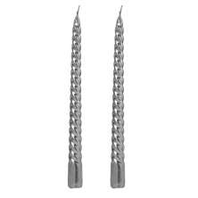 Kit com 2 Velas Espiral Prateado