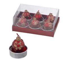 Kit com 6 Velas Bola Vermelho