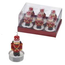 Kit com 6 Velas Soldado Vermelho