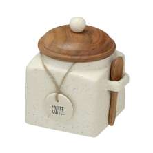 Pote para Café Espressione Bege e Marrom
