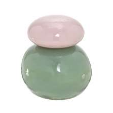 Potiche Decorativo Espressione Rosa e Verde 14 cm