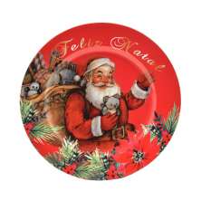 Sousplat Natal II Vermelho Estampado