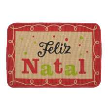 Tapete Feliz Natal I Vermelho e Bege