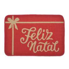 Tapete Feliz Natal II Vermelho e Bege