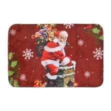 Tapete para Banheiro Papai Noel Vermelho