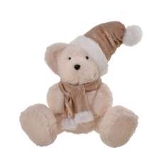 Urso Natalino Decorativo III Bege