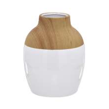 Vaso Decorativo Espressione Branco e Marrom 25 cm