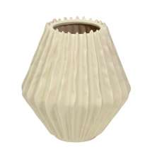Vaso Decorativo Espressione Cilindo Creme 20 cm