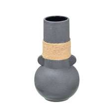 Vaso Decorativo Espressione com Sisal III Preto e Marrom