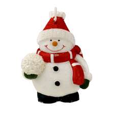 Vela Boneco de Neve Branca