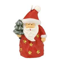 Vela Papai Noel com Árvore Vermelha