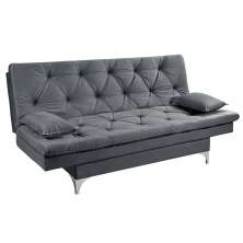 Sofá cama Austria reclinável 3 pocições Suede Cinza Essencial Estofados