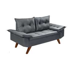 Sofa 2 Lugares Bariloche Essencial Estofados Cinza