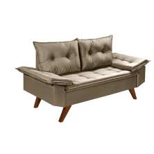 Sofa 2 Lugares Bariloche Retro Chocolate Essencial Estofados