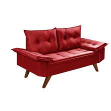 Sofa 2 Lugares Bariloche Retro Vermelho Essencial Estofados