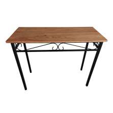 Mesa De Jantar 2 Lugares Super Compacta Ferro E Madeira Maciça 120cm Artesanal