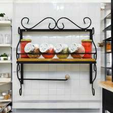 Prateleira de Ferro e Madeira: Organização e Estilo para sua Cozinha!