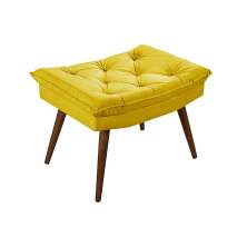 Banqueta Puff Rubi Essencial Estofados Cor Amarelo