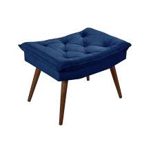 Banqueta Puff Rubi Essencial Estofados Cor Azul Marinho