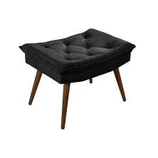 Banqueta Puff Rubi Essencial Estofados Cor Preto