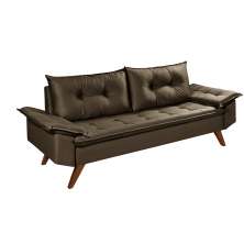 Sofa 3 Lugares Bariloche Retro Essencial Estofados Cappuccino
