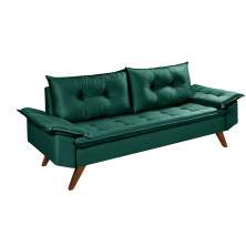 Sofa 3 Lugares Bariloche Retro Essencial Estofados Verde