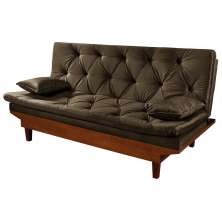 Sofa Cama Caribe Reclinavel 3 Posições Suede Cappuccino Essencial Estofados