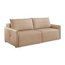 Sofá 3 Lugares Retrátil Urban com USB Linho Palha 220 cm