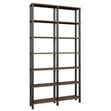 Estante 116x23x221 c/ 6 Prat. 33cm Preto Montantes Pretos