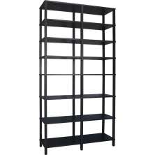 Estante 116x38x221 Preta Montantes Pretos