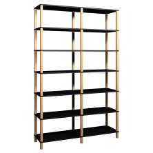 Estante 140x38x221 Preta c/ 6 Prat. 33cm