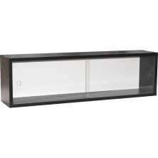 Nicho 80x23x18 Preto c/ Portas de Vidro