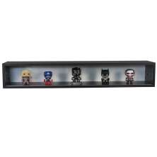 Nicho Funko Portas Correr Vidro Preto 100x16x18