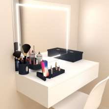 Penteadeira Suspensa com Gaveta 60 cm MDF Branco
