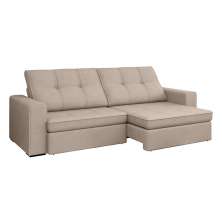 Sofá 4 Lugares Retrátil e Reclinável Flexforma Versalhes Camurça 250 cm