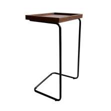 Mesa De Apoio Lateral Para Sofá Ou Cama Castanho E Preta