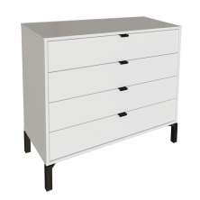 Cômoda Queens 4 Gavetas Branca 90 cm