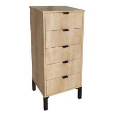 Cômoda Queens 5 Gavetas Amadeirada 40 cm