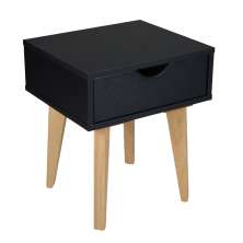 Mesa de Cabeceira Felice 1 Gaveta Preta