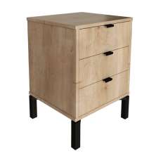 Mesa de Cabeceira Morgan 3 Gavetas Amadeirada