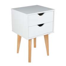 Mesa de Cabeceira Smile 2 Gavetas Branca