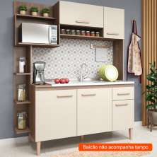 Cozinha Compacta Sofia I 5 Portas 1 Gaveta Teka e Champagne