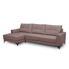 Sofá 4 Lugares Heros com Chaise Esquerdo Veludo Rosê