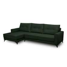 Sofá 4 Lugares Heros com Chaise Esquerdo Veludo Verde