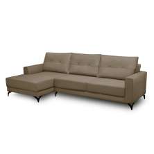 Sofá 5 Lugares Heros com Chaise Esquerdo Veludo Castor