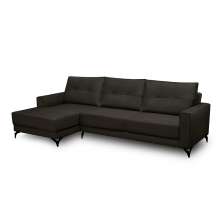 Sofá 5 Lugares Heros com Chaise Esquerdo Veludo Marrom