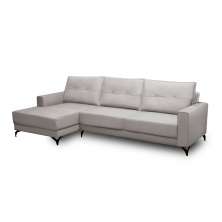 Sofá 5 Lugares Heros com Chaise Esquerdo Veludo Prata