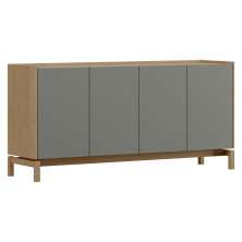 Balcão 4 Portas e 1 Gaveta Barcelona - Oak e Ferrolack