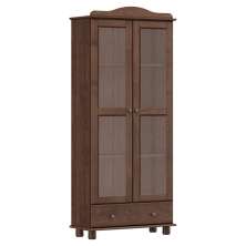 Cristaleira Vitrine 2 Portas e 1 Gaveta Rubi - Café